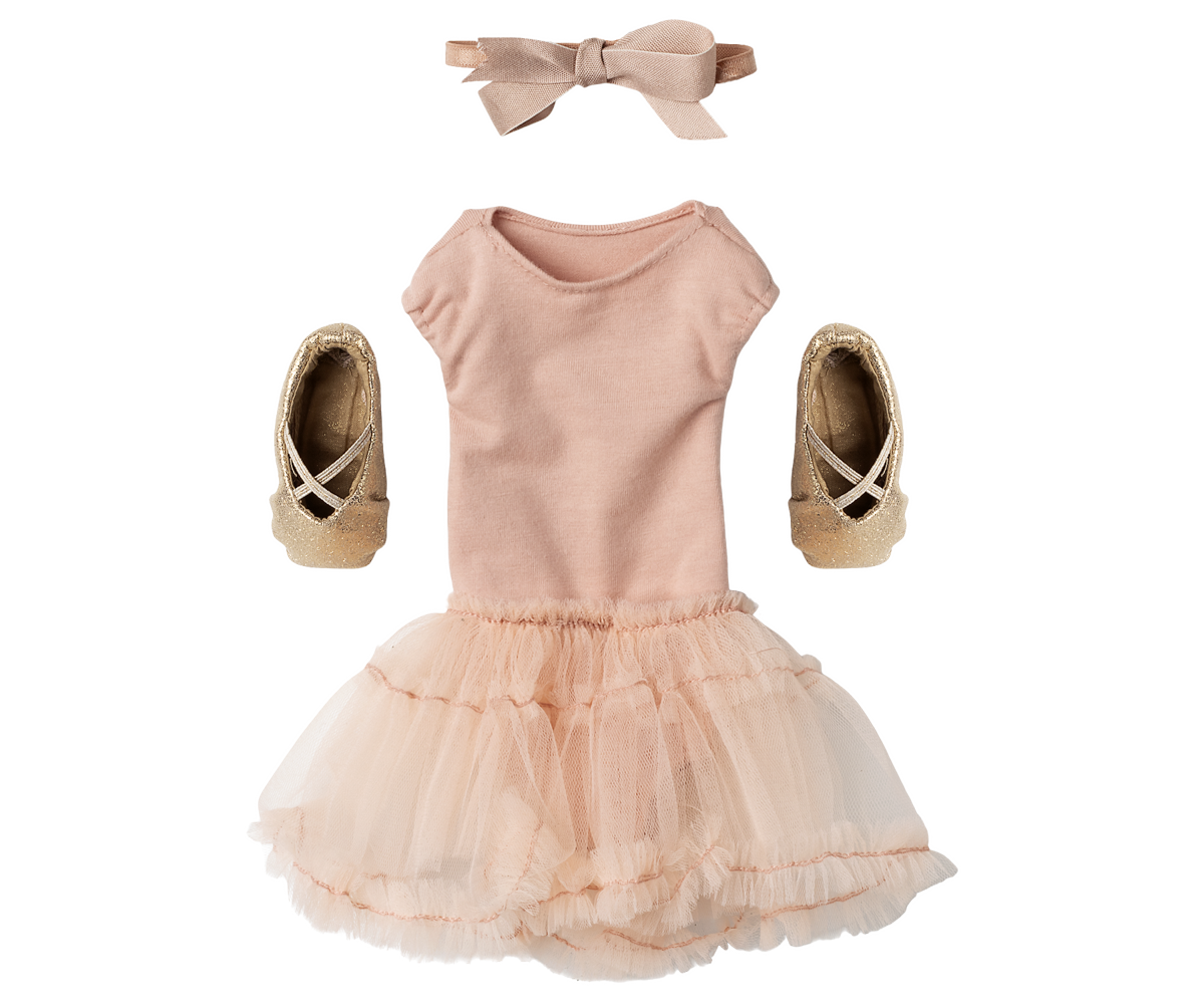 Ballet suit and skirt rose, Size 3