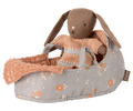 Micro Bunny in Carry Cot, Dusty Rose