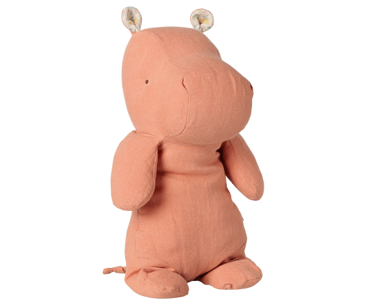 Safari friends, Hippo, Medium - Dusty coral