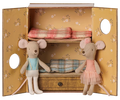 Ballet mice in dance studio, Little sister and brother