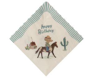 Napkin, Happy birthday - Cowboy (20 pcs)